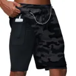 Bermuda Masculina 2 em 1 com Compressão e Bolsos