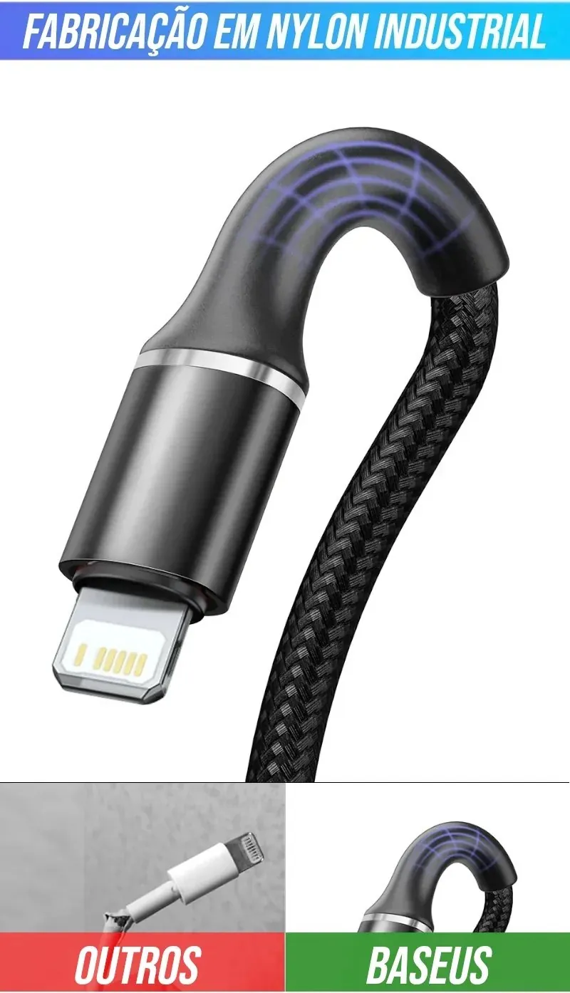 Cabo Reforçado USB para iPhone