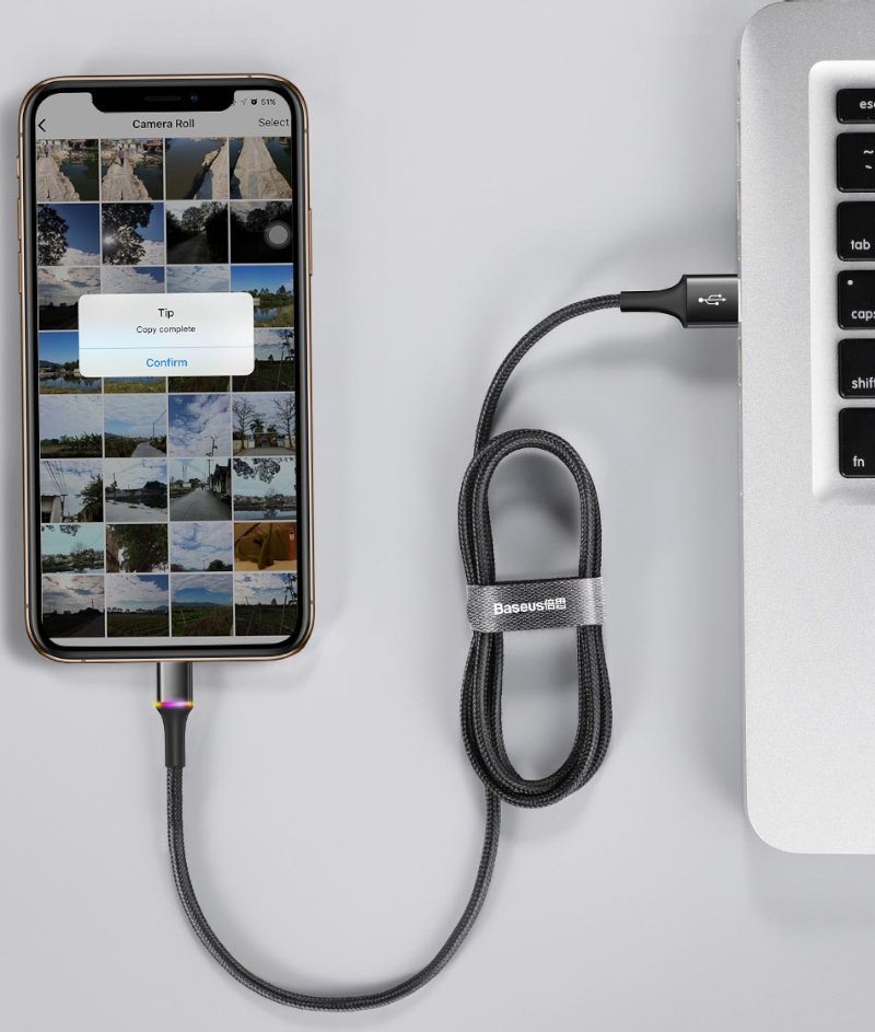 Cabo Reforçado USB para iPhone com 3 Metros