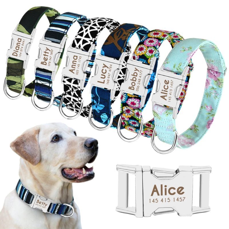 Coleira Personalizada com Nome e Telefone para Pet