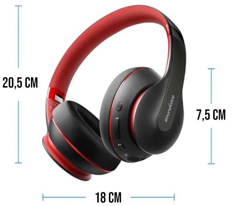 Headphone Bluetooth com Graves Potentes e 60h de Bateria