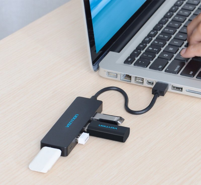 Hub USB 3.0 com 4 Portas para Notebook e PC