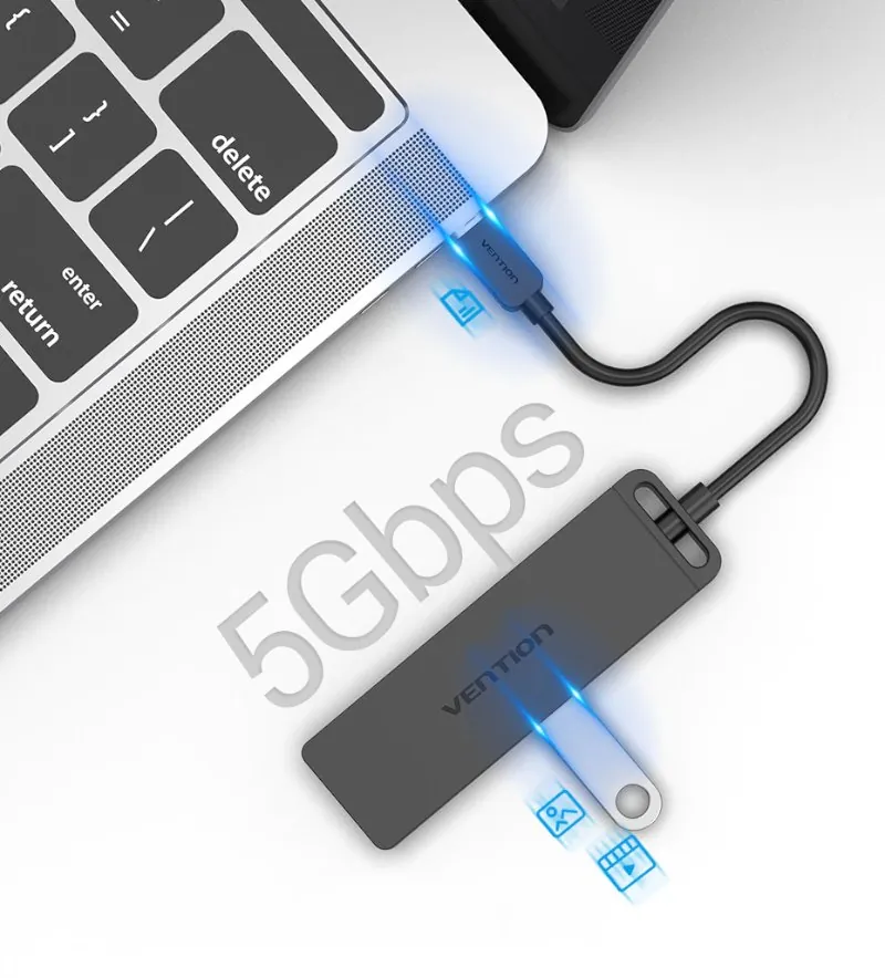 Hub USB 3.0 com 4 Portas para Notebook e PC