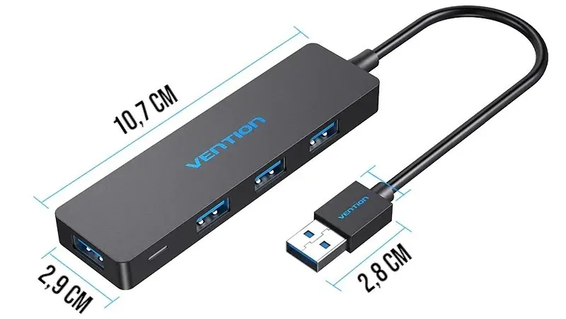 Hub USB 3.0 com 4 Portas para Notebook e PC