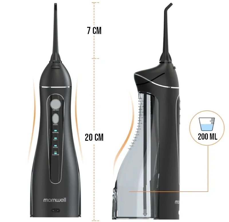 Irrigador Oral Portátil 200ml com 5 Bicos USB