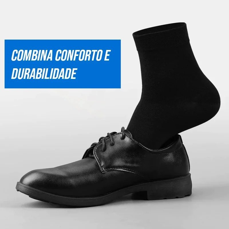 Kit 10 Pares de Meia Masculina Cano Alto Algodão
