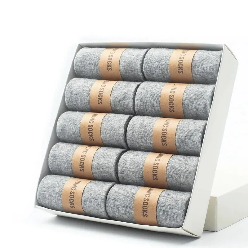 Kit 10 Pares de Meia Masculina Cano Alto Algodão