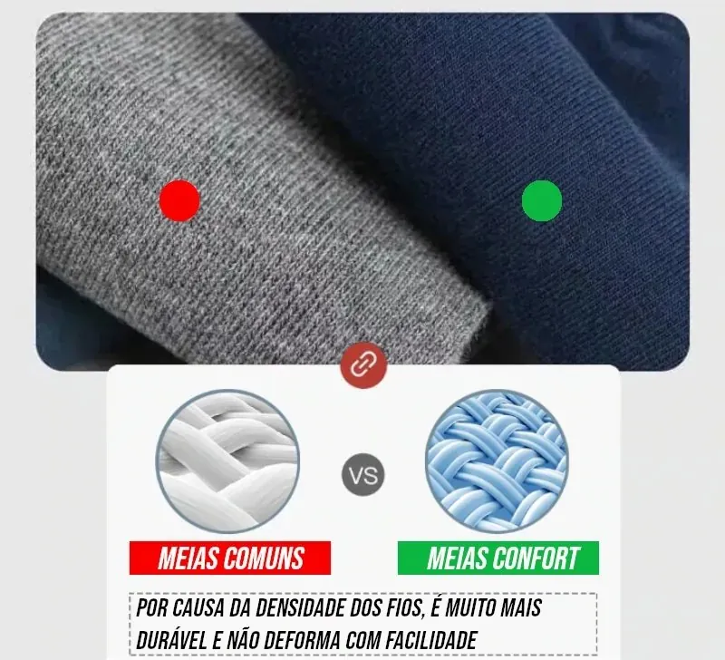 Kit 10 Pares de Meia Masculina Cano Alto Algodão