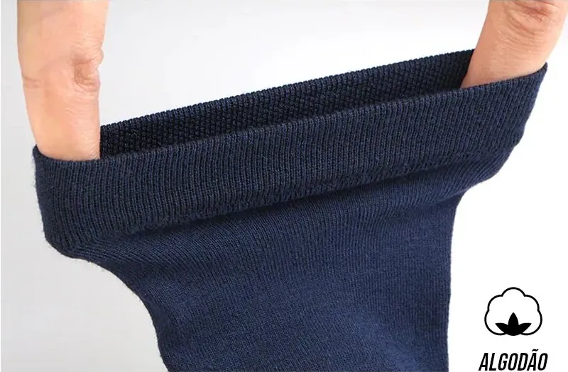 Kit 10 Pares de Meia Masculina Cano Alto Algodão