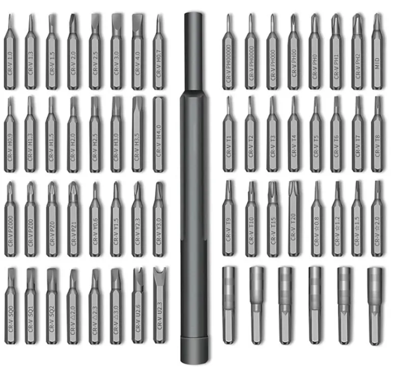 Kit Chaves de Fenda Magnéticas 63 Peças Precisão