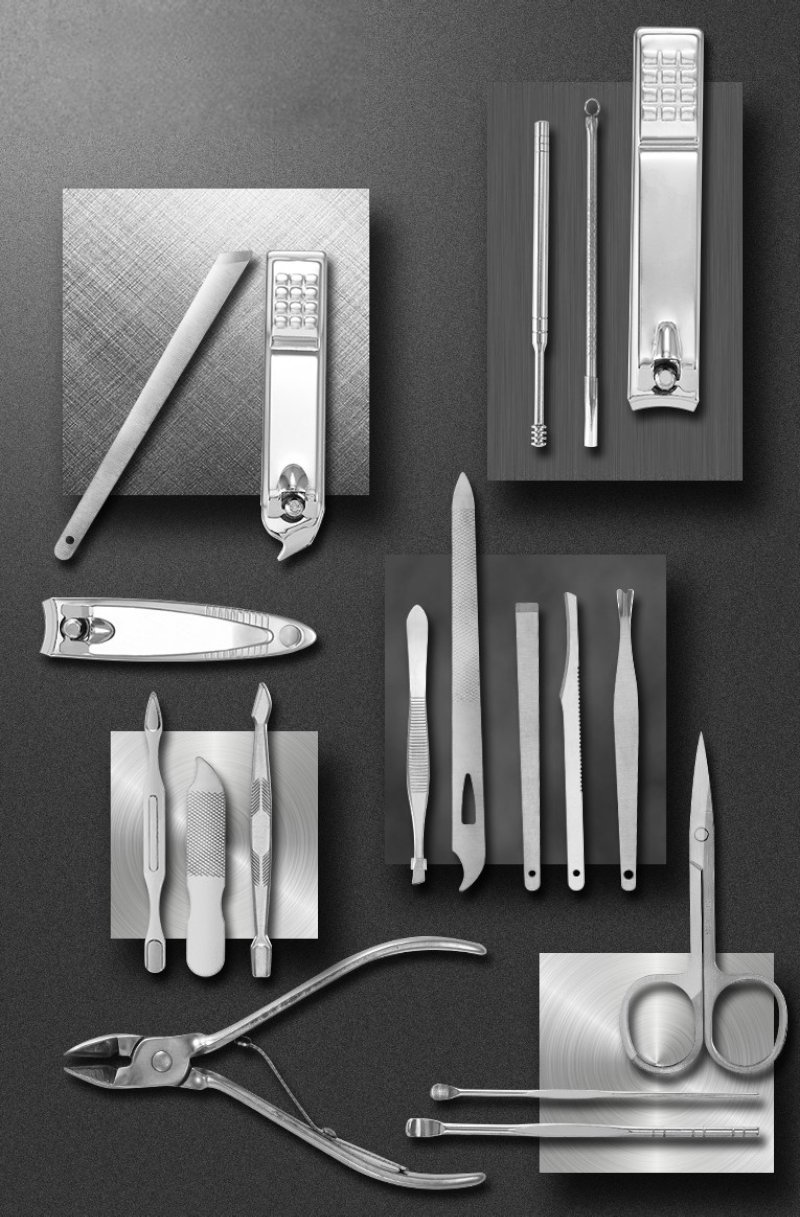 Kit Manicure e Pedicure Profissional 19 Peças Inox