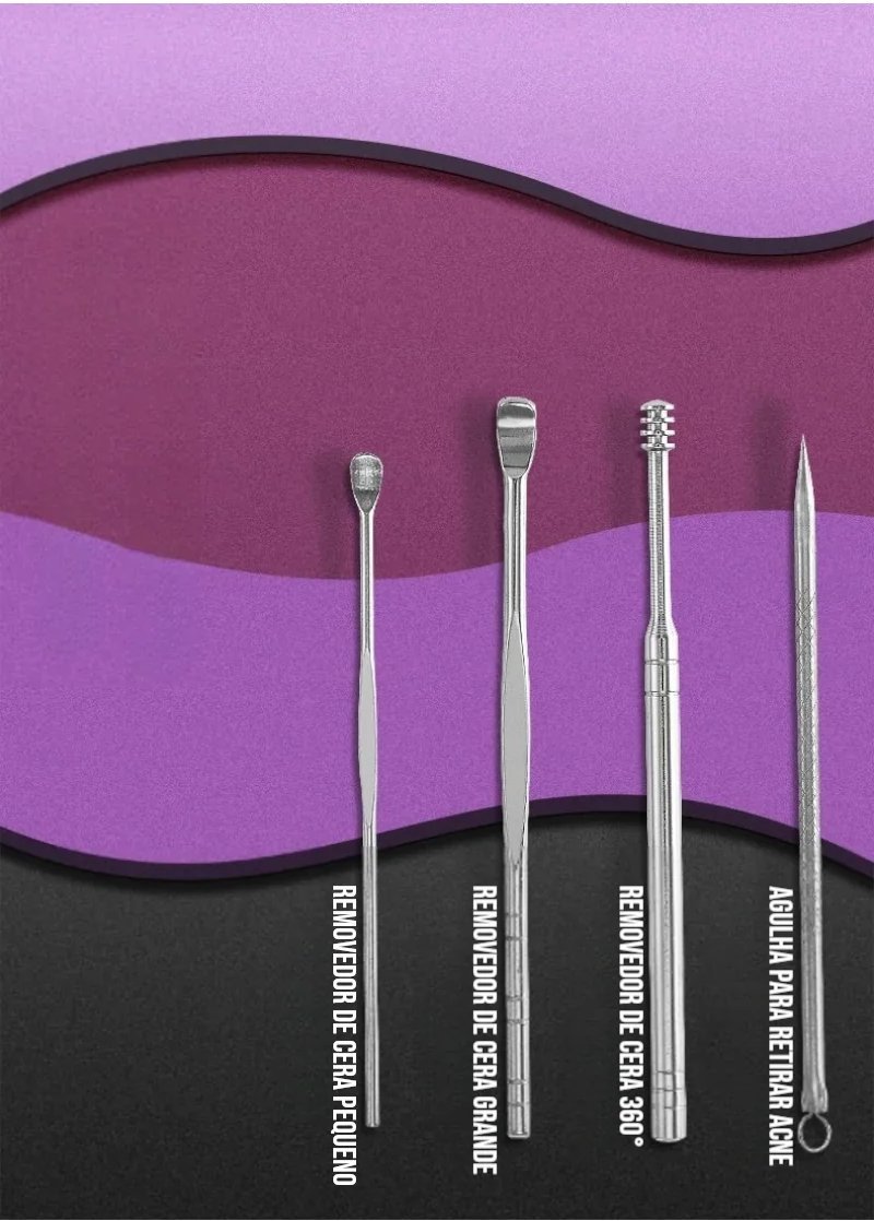 Kit Manicure e Pedicure Profissional 19 Peças Inox