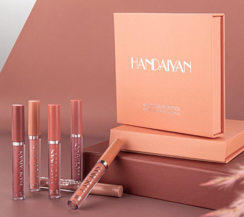 Kit de Batom Líquido Matte com 6 Cores Sortidas