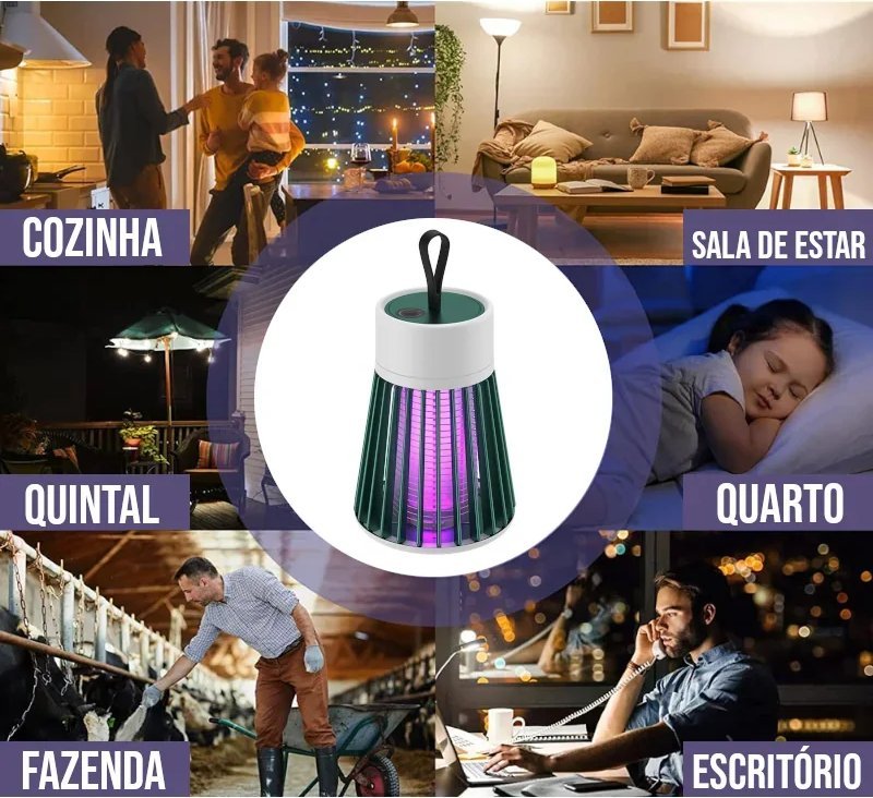Luminária Mata Mosquito UV Portátil com USB