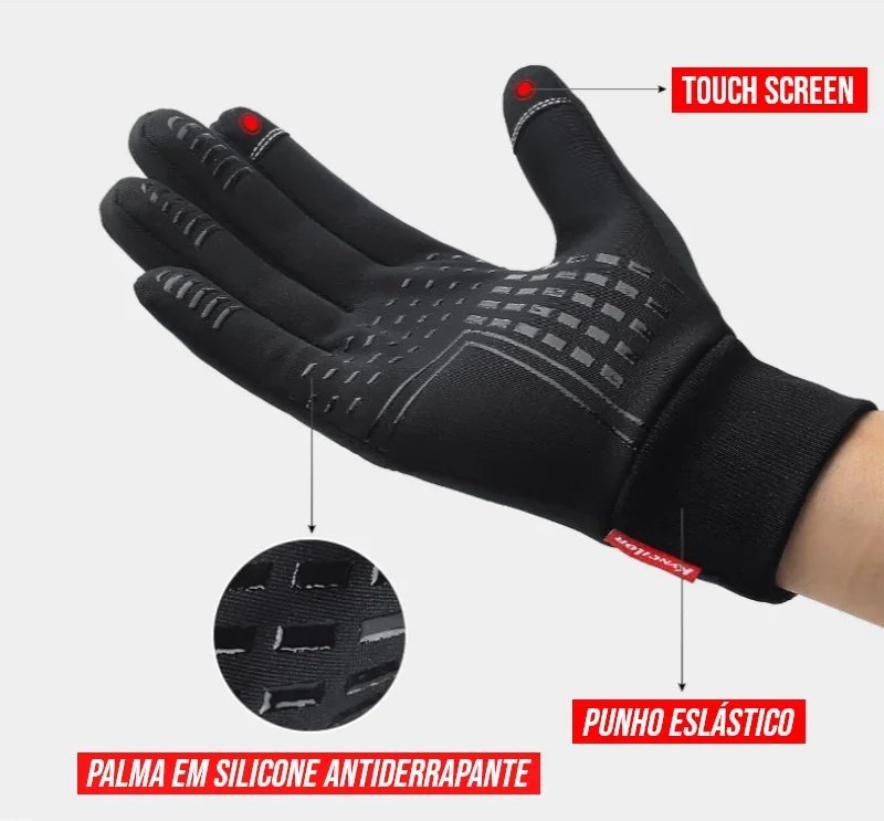 Luva Térmica Impermeável Touch para Moto e Bike