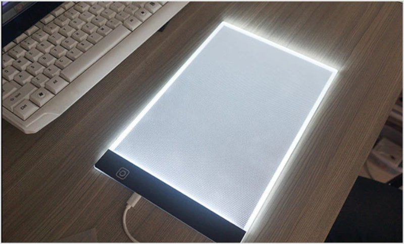 Mesa de Luz LED A4 para Desenho com 3 Níveis