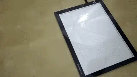 Mesa de Luz LED A4 para Desenho com 3 Níveis