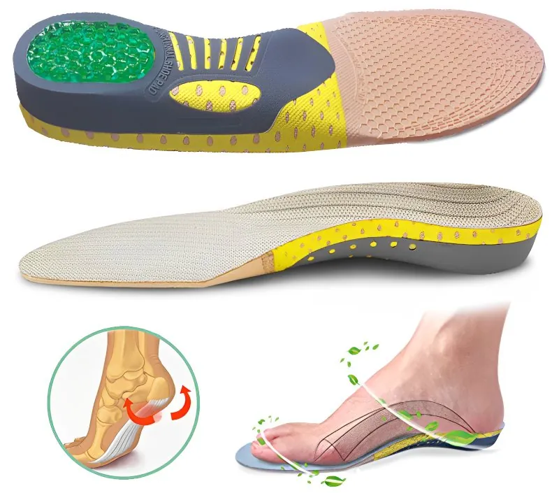 Palmilha de Gel Confortável com Amortecimento para Calçados