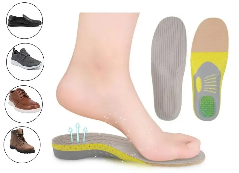 Palmilha de Gel Confortável com Amortecimento para Calçados