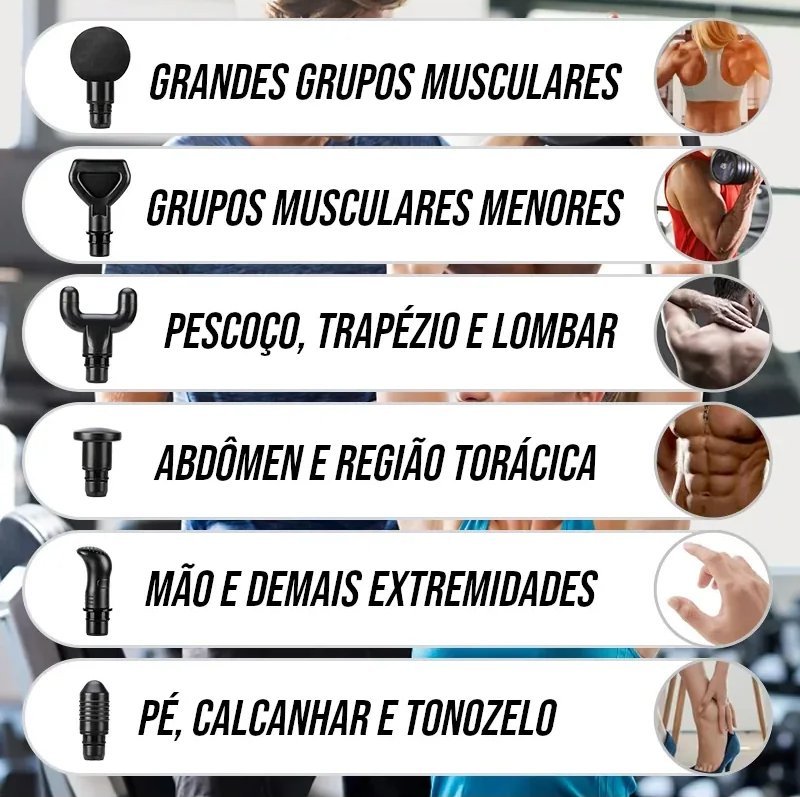 Pistola Massageadora Profissional para Alívio Muscular