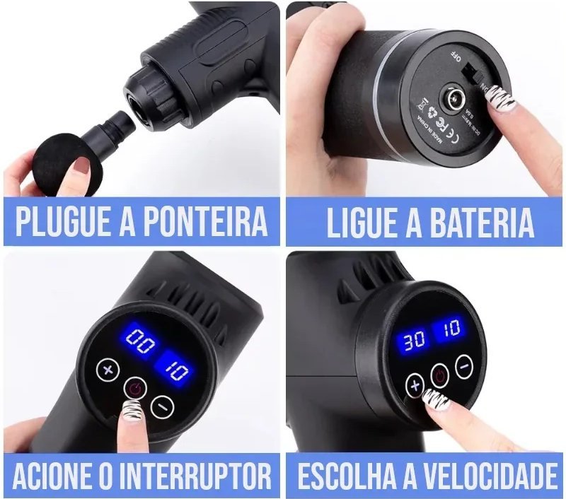 Pistola Massageadora Profissional para Alívio Muscular