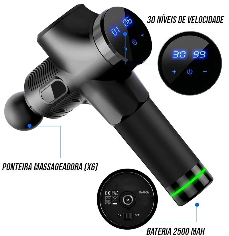 Pistola Massageadora Profissional para Alívio Muscular