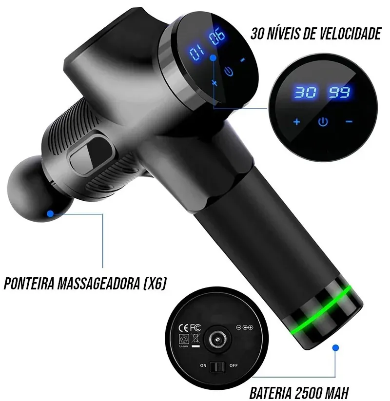 Pistola Massageadora Profissional para Alívio Muscular
