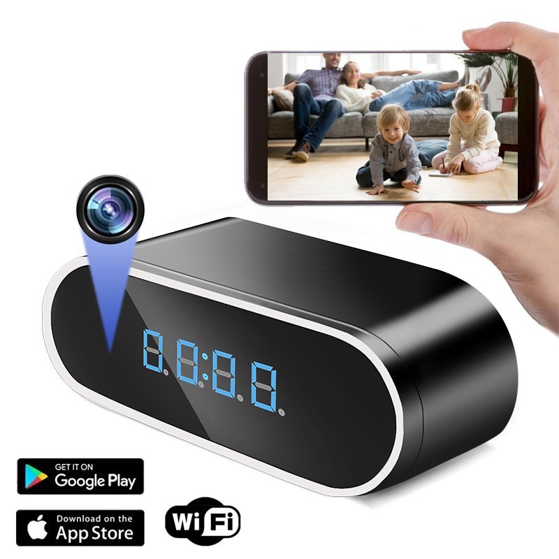 Relógio Digital com Câmera Wifi Full HD