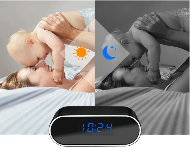 Relógio Digital com Câmera Wifi Full HD