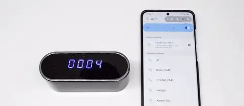 Relógio Digital com Câmera Wifi Full HD