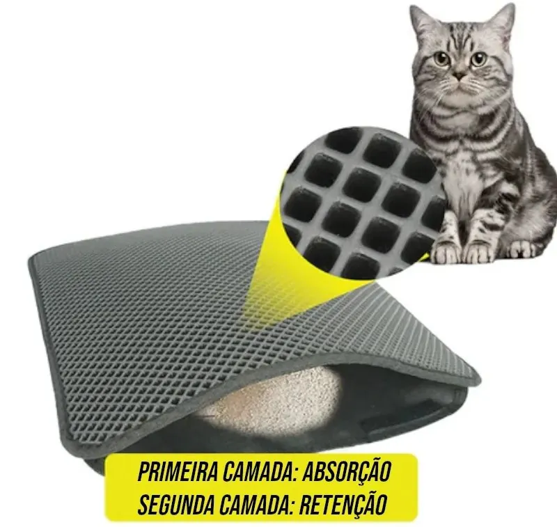 Tapete Higiênico Coletor de Areia para Gatos