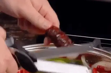 Tesoura de Cozinha 2 em 1 com Tábua de Corte