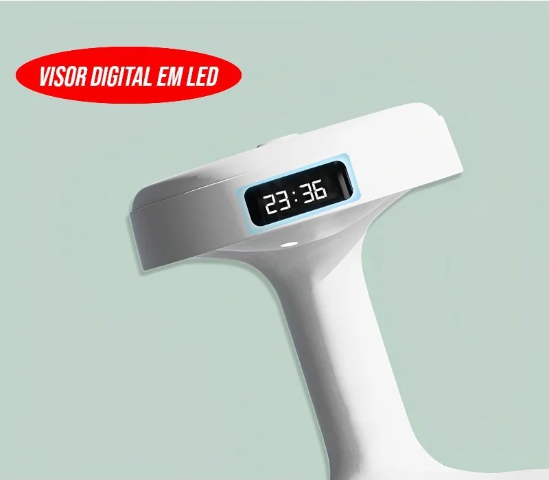 Umidificador de Ar com LED Relógio e Difusor