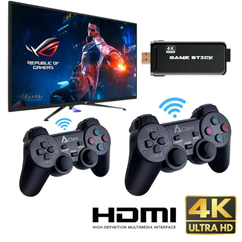 Video Game Stick Retro com 10000 Jogos e 2 Controles