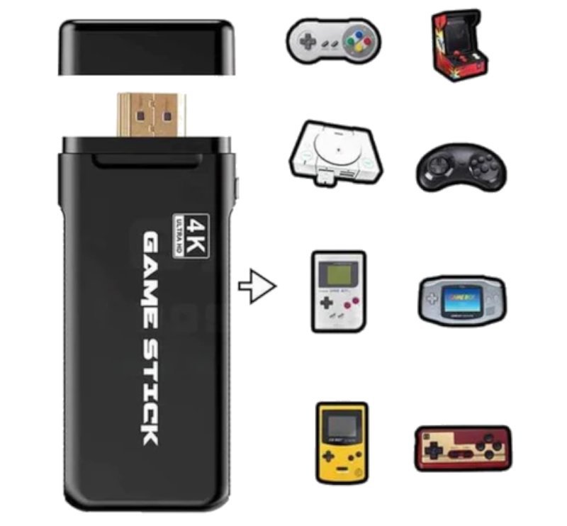 Video Game Stick Retro com 10000 Jogos e 2 Controles
