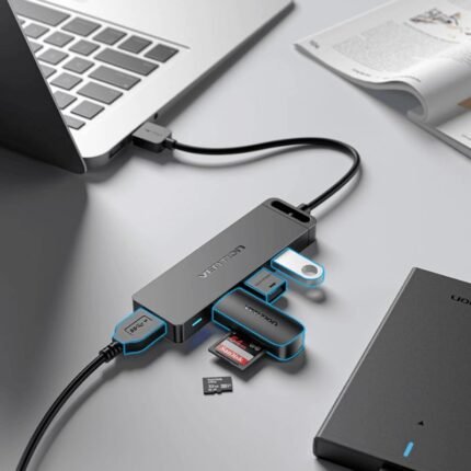 Hub USB 3.0 com 4 Portas para Notebook e PC