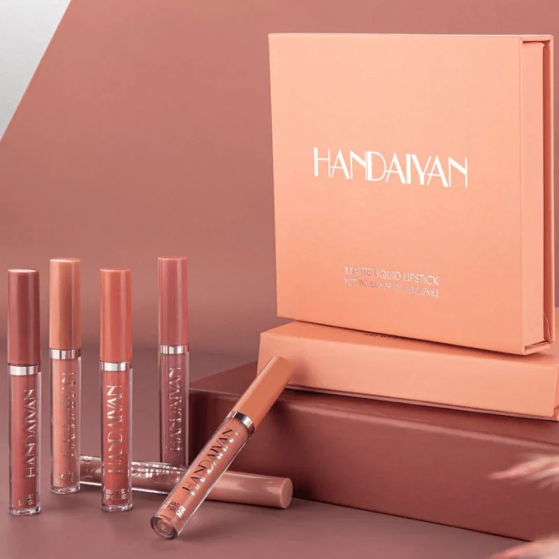 Kit de Batom Líquido Matte com 6 Cores Sortidas
