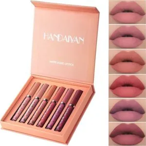 Kit de Batom Líquido Matte com 6 Cores Sortidas