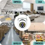 Câmera Wi-Fi Full HD 360 com Visão Noturna e Áudio