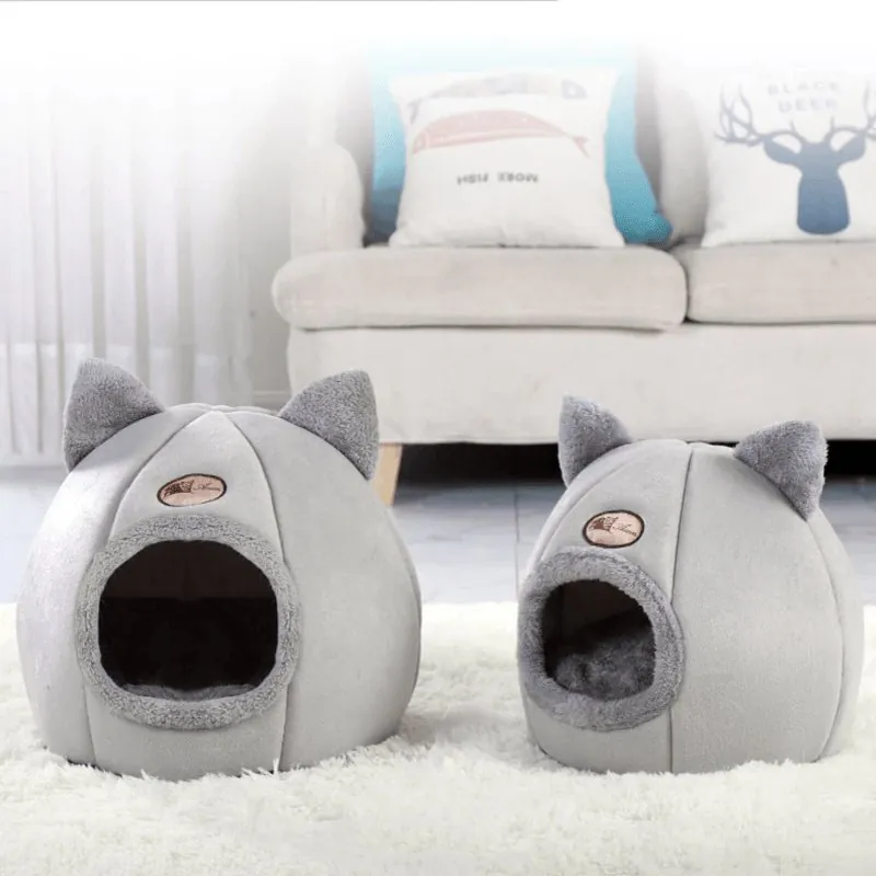 Cama Iglu Toca 2 em 1 para Gatos e Cães Pequenos - Imagem 4