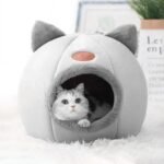Cama Iglu Toca 2 em 1 para Gatos e Cães Pequenos