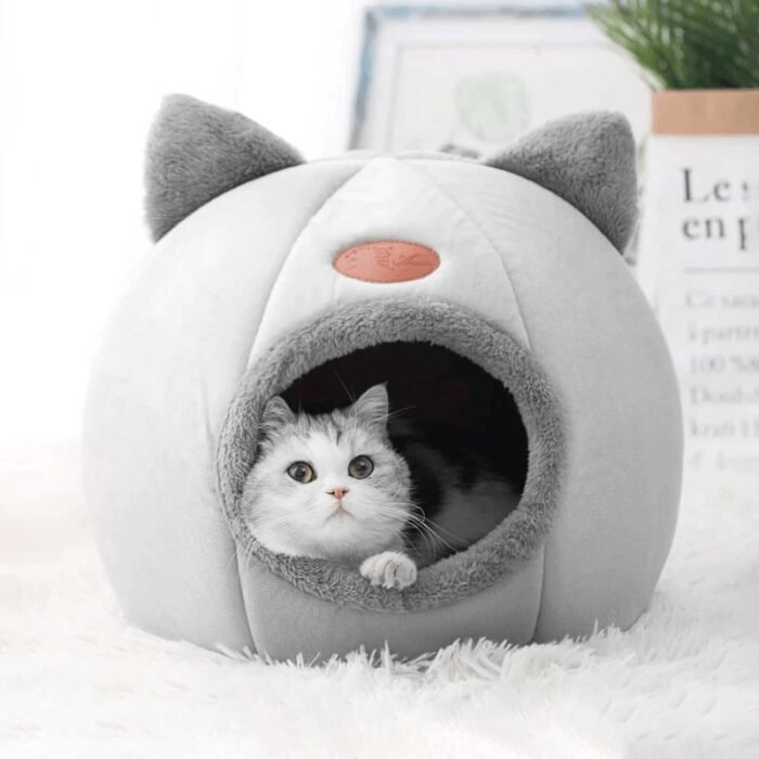Cama Iglu Toca 2 em 1 para Gatos e Cães Pequenos - Imagem 1