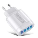 Carregador Rápido USB com 4 Portas Bivolt