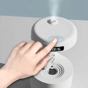Umidificador de Ar com LED Relógio e Difusor