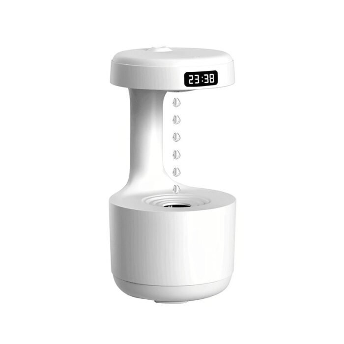 Umidificador de Ar com LED Relógio e Difusor