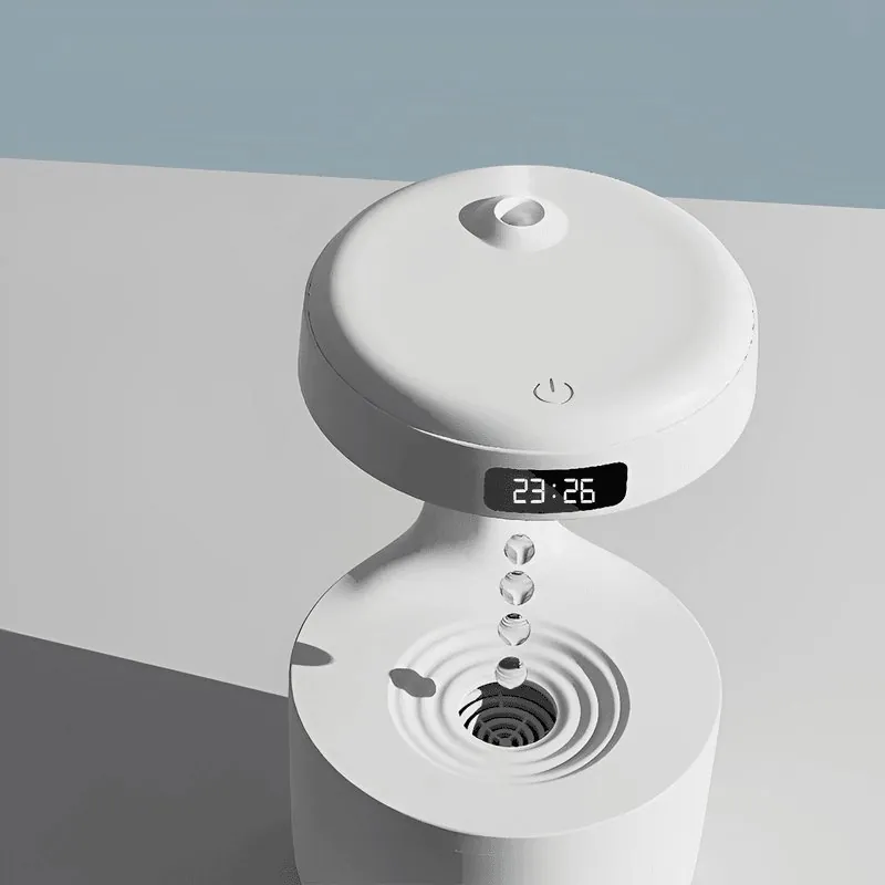 Umidificador de Ar com LED Relógio e Difusor