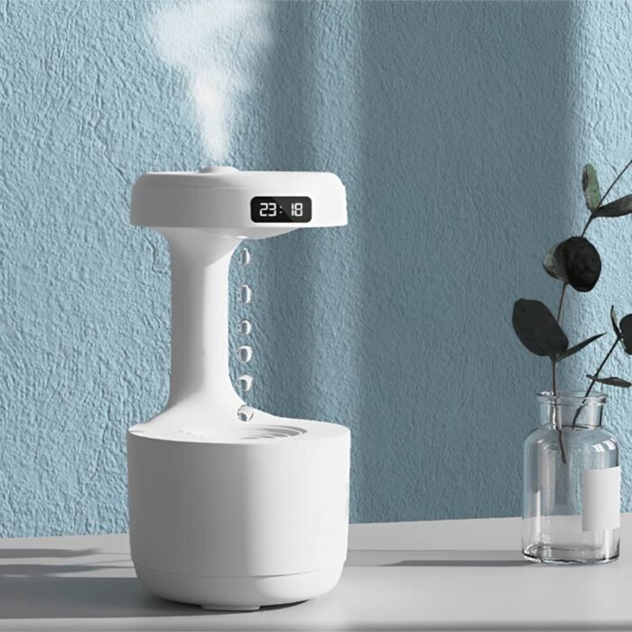 Umidificador de Ar com LED Relógio e Difusor