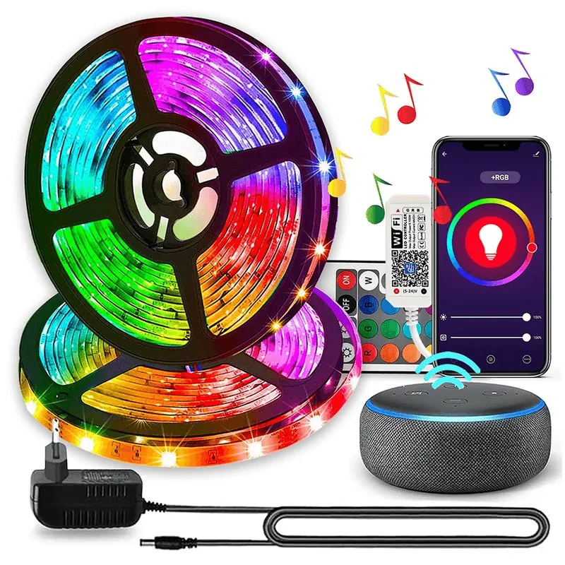 Fita LED RGB Wi-Fi com Controle Alexa e Timer