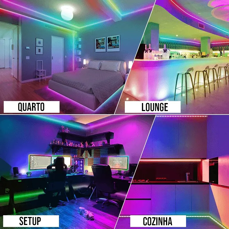 Fita LED RGB Wi-Fi com Controle Alexa e Timer
