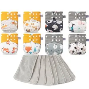 Fralda Ecológica Reutilizável com Absorvente com 8 Unidades